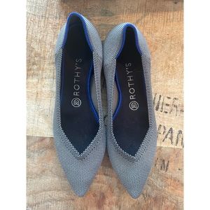 Rothy’s - W9, point grey/black knit flats